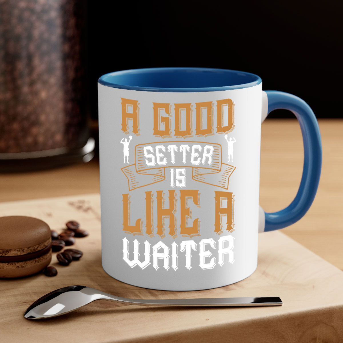 A stylish two-tone ceramic mug with a colored handle and glossy finish, perfect for coffee and tea lovers.