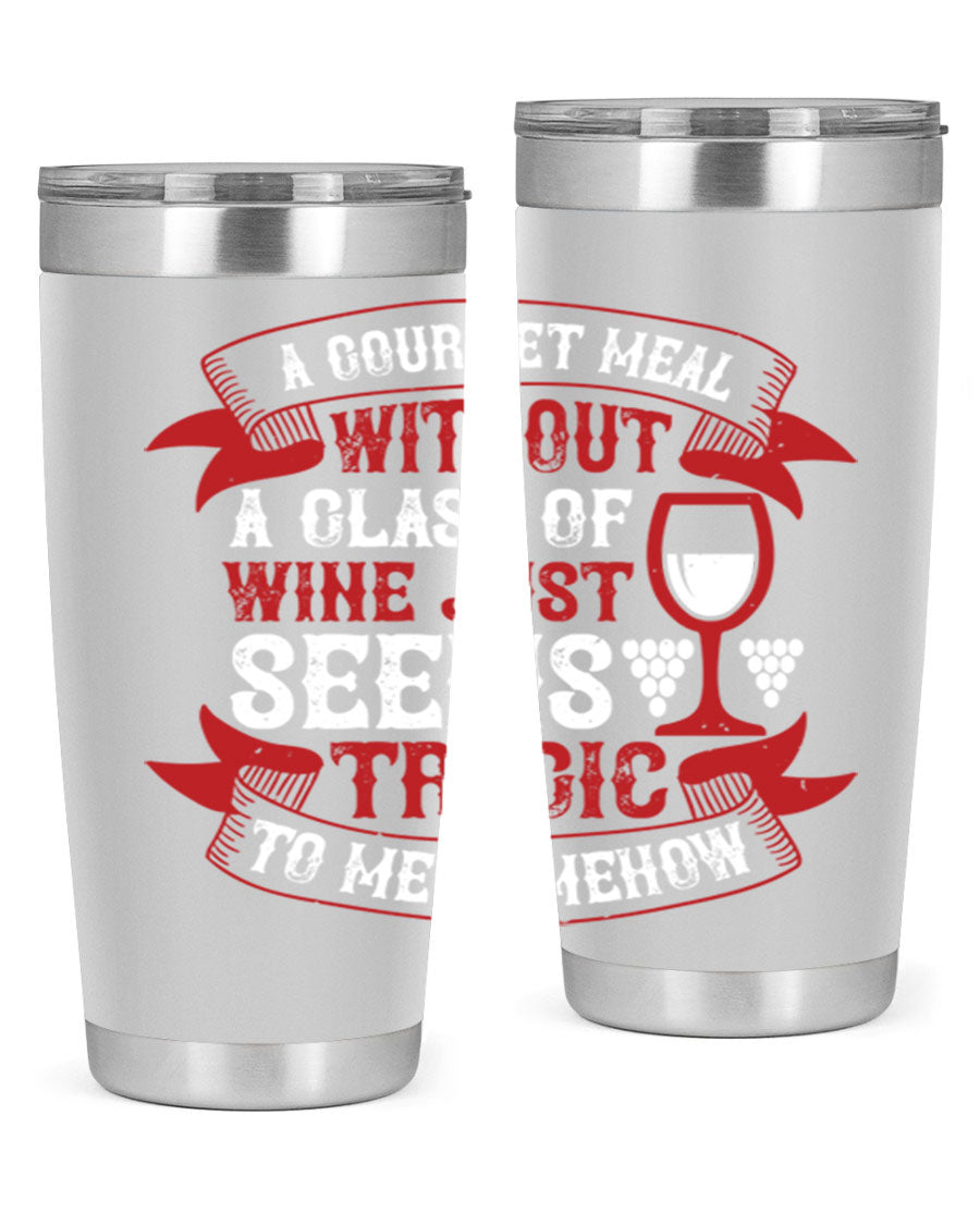 A stylish 20oz and 30oz stainless steel tumbler with a copper lining, designed for keeping beverages hot or cold, featuring a drink-thru lid.