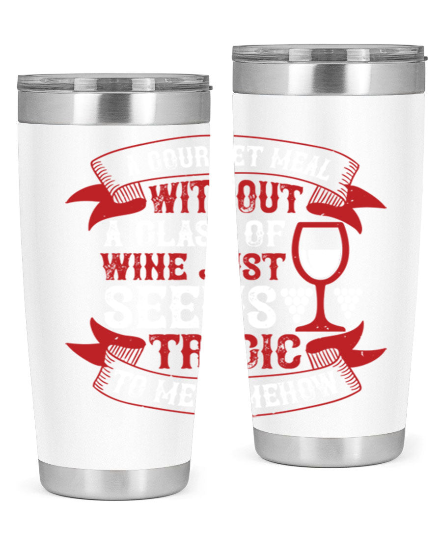 A stylish 20oz and 30oz stainless steel tumbler with a copper lining, designed for keeping beverages hot or cold, featuring a drink-thru lid.