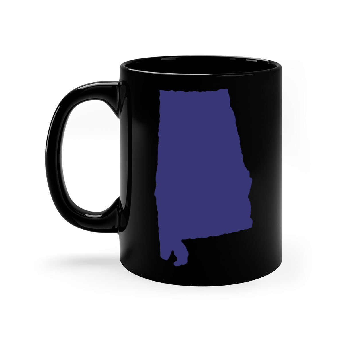 Alabama 50# Mug featuring a glossy finish with a colored handle and interior, available in five colors.