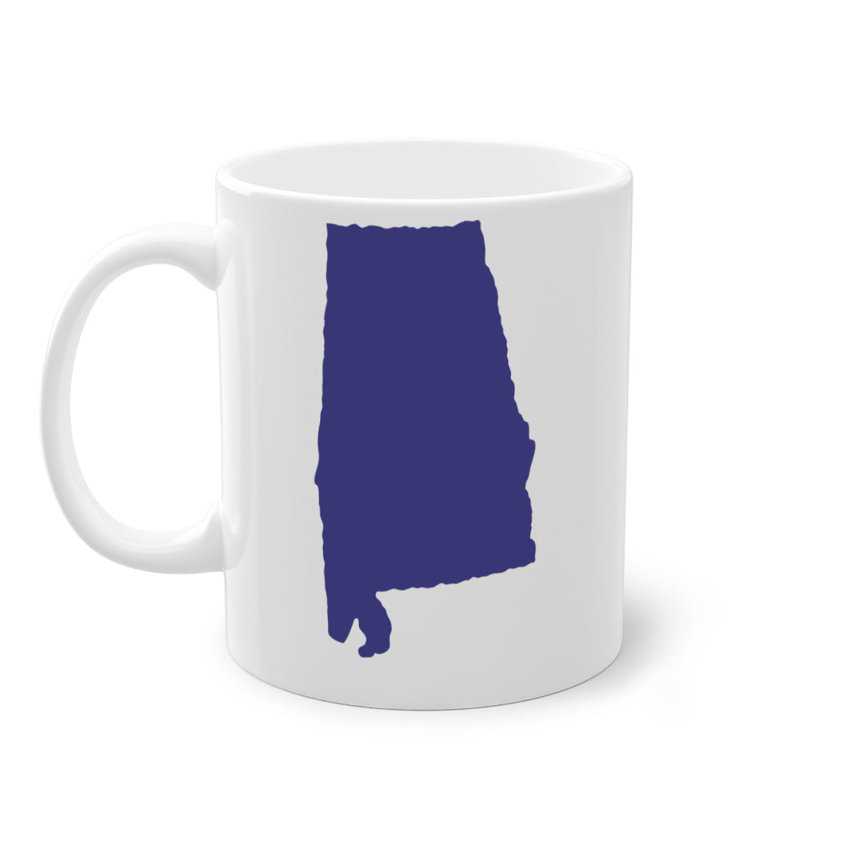 Alabama 50# Mug featuring a glossy finish with a colored handle and interior, available in five colors.