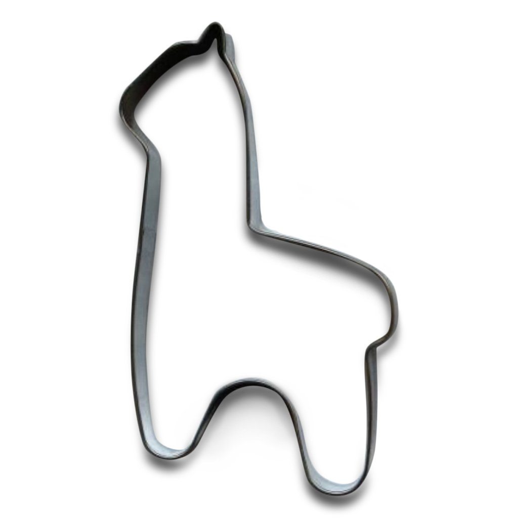 Alpaca Cookie Cutter in various sizes, made from cook-safe metal, perfect for baking fun alpaca-shaped cookies.