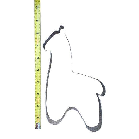 Alpaca Cookie Cutter in various sizes, made from cook-safe metal, perfect for baking fun alpaca-shaped cookies.