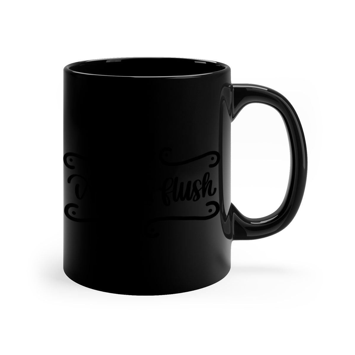 Always Flush 47# Bathroom Mug in five color options with a glossy finish and C-shaped handle, perfect for coffee or tea.