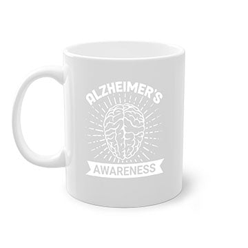 Alzheimer's Awareness Mug featuring a two-tone design with a colored handle and interior, available in multiple colors and sizes.