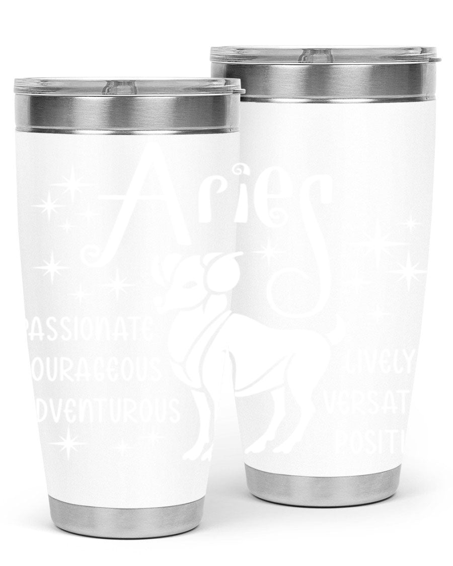 Aries 99# Tumbler showcasing a sleek design with double wall vacuum stainless steel and a press-in lid, perfect for hot and cold beverages.