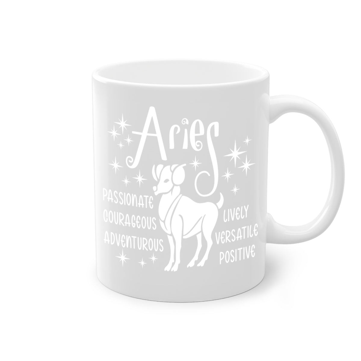 Aries 99# Mug featuring a two-tone design with a colored handle and interior, available in five colors, showcasing a glossy finish.