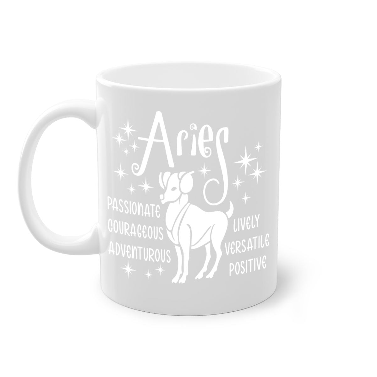 Aries 99# Mug featuring a two-tone design with a colored handle and interior, available in five colors, showcasing a glossy finish.