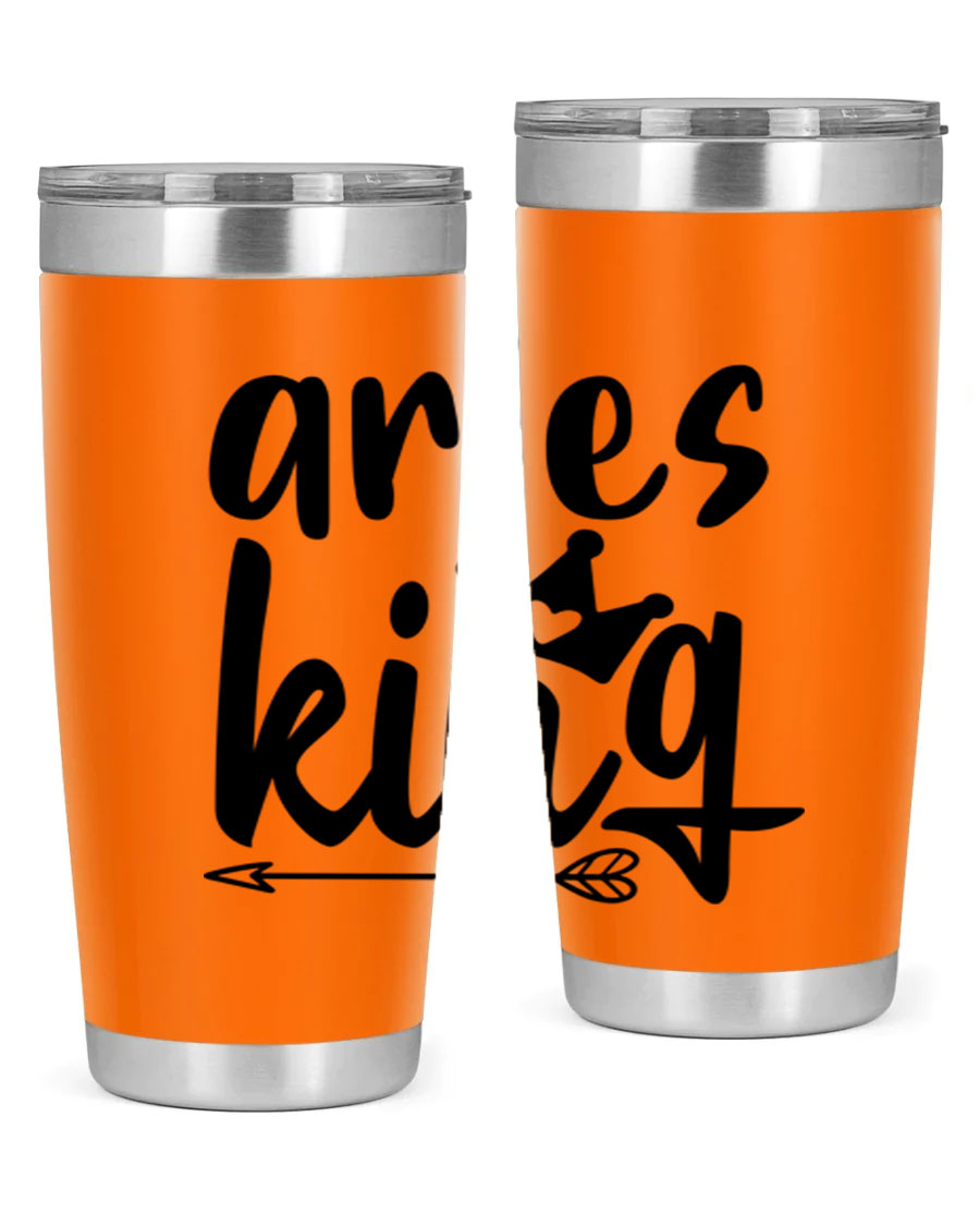 Aries King 108# Tumbler, a stylish 20oz double wall vacuum stainless steel tumbler with a copper lining and a drink-thru lid.