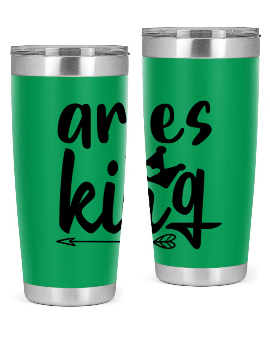 Aries King 108# Tumbler, a stylish 20oz double wall vacuum stainless steel tumbler with a copper lining and a drink-thru lid.