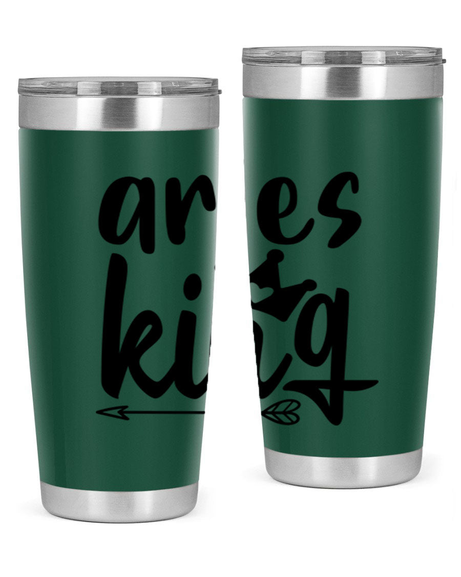 Aries King 108# Tumbler, a stylish 20oz double wall vacuum stainless steel tumbler with a copper lining and a drink-thru lid.