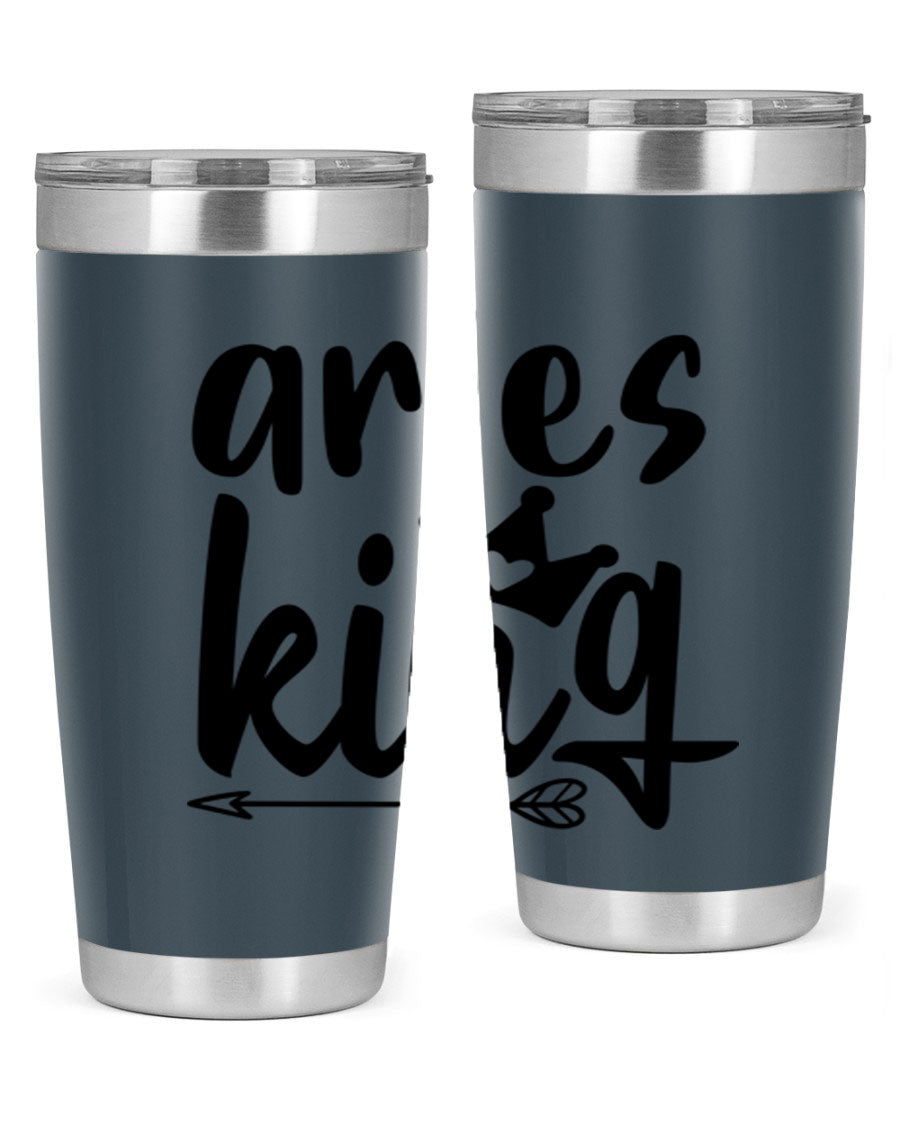 Aries King 108# Tumbler, a stylish 20oz double wall vacuum stainless steel tumbler with a copper lining and a drink-thru lid.