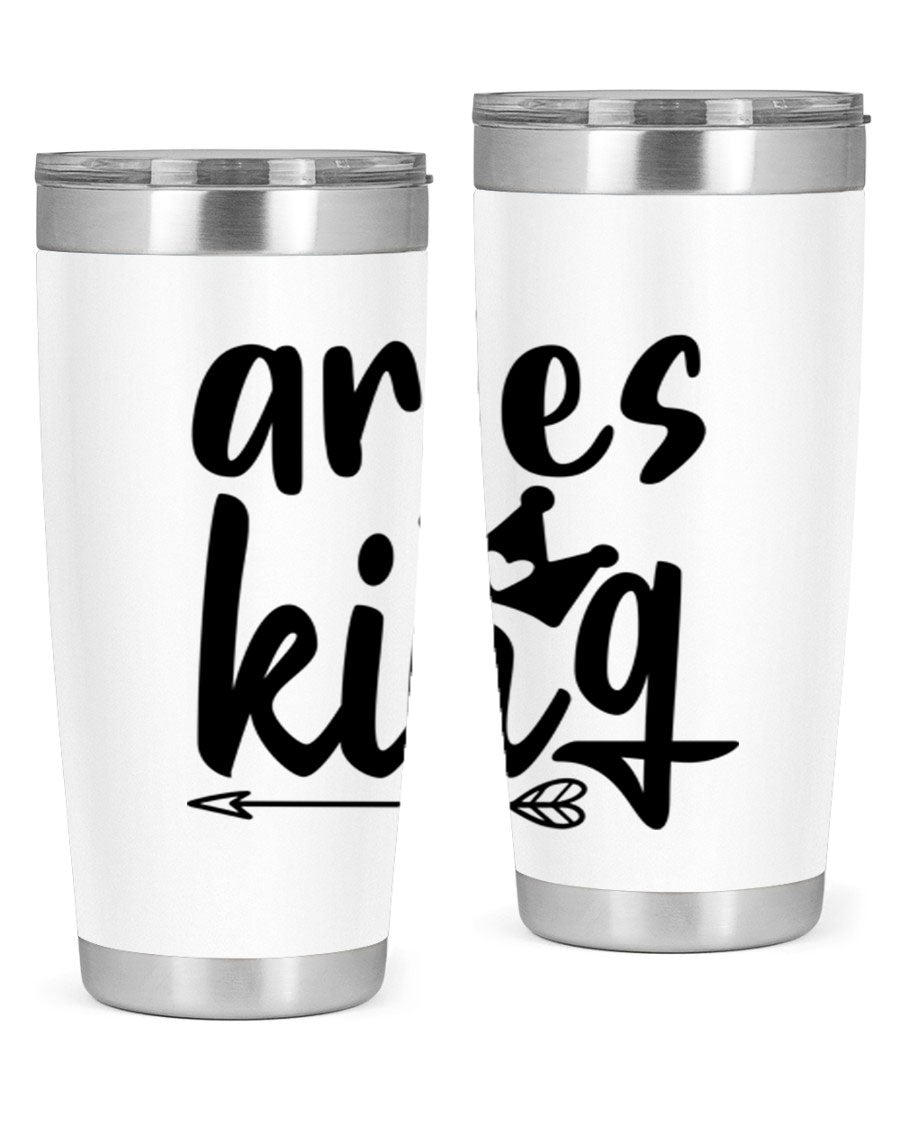 Aries King 108# Tumbler, a stylish 20oz double wall vacuum stainless steel tumbler with a copper lining and a drink-thru lid.