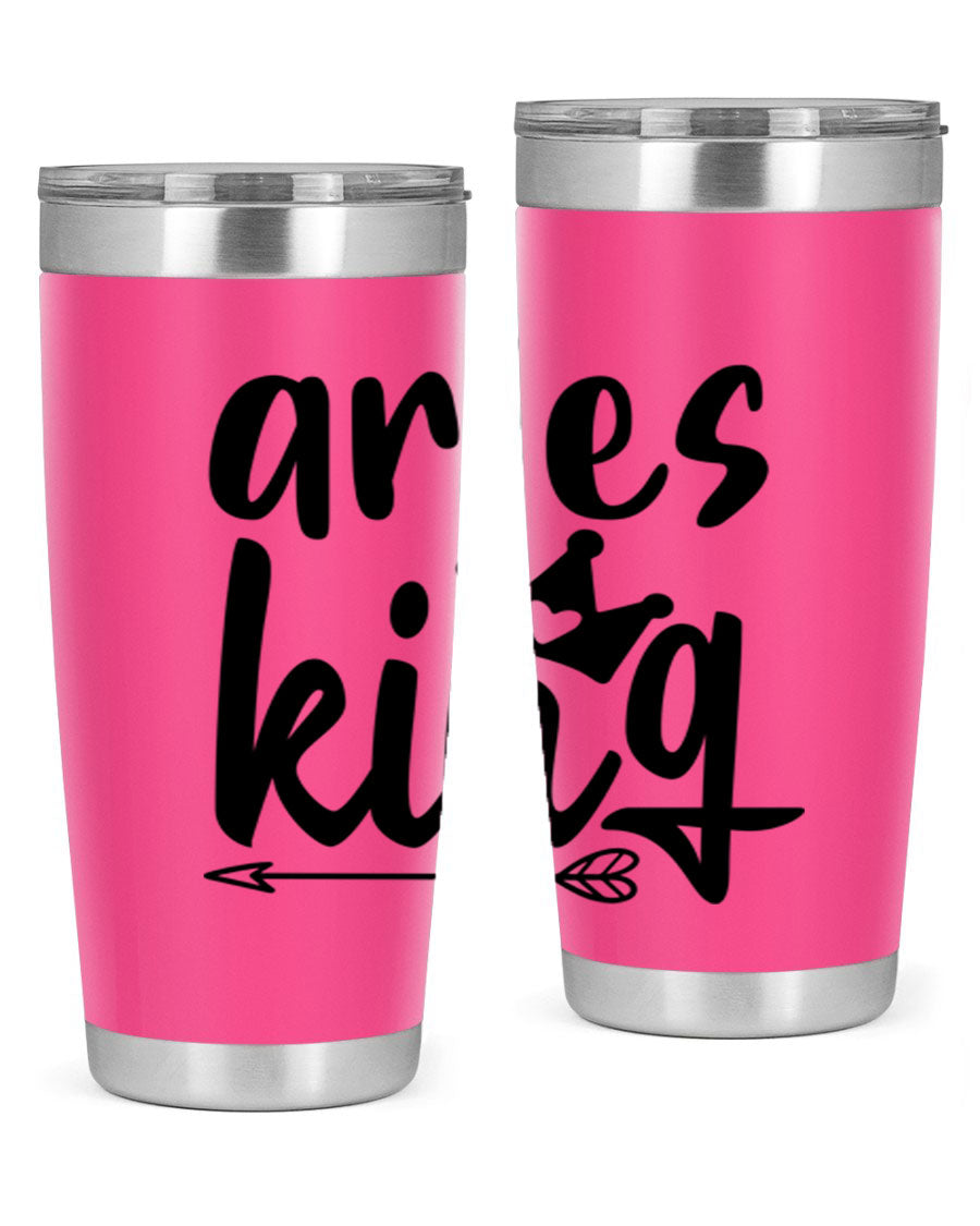 Aries King 108# Tumbler, a stylish 20oz double wall vacuum stainless steel tumbler with a copper lining and a drink-thru lid.