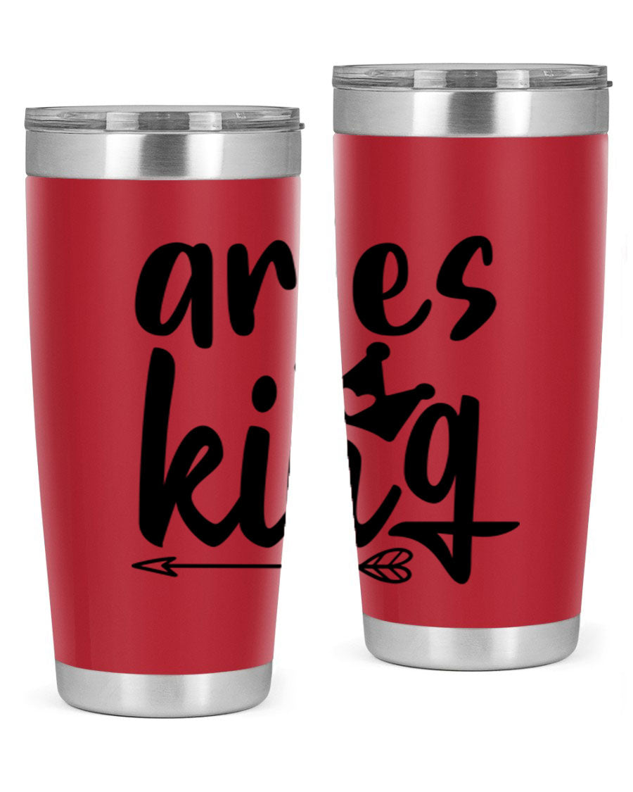 Aries King 108# Tumbler, a stylish 20oz double wall vacuum stainless steel tumbler with a copper lining and a drink-thru lid.