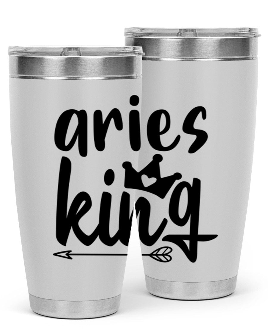 Aries King 108# Tumbler, a stylish 20oz double wall vacuum stainless steel tumbler with a copper lining and a drink-thru lid.