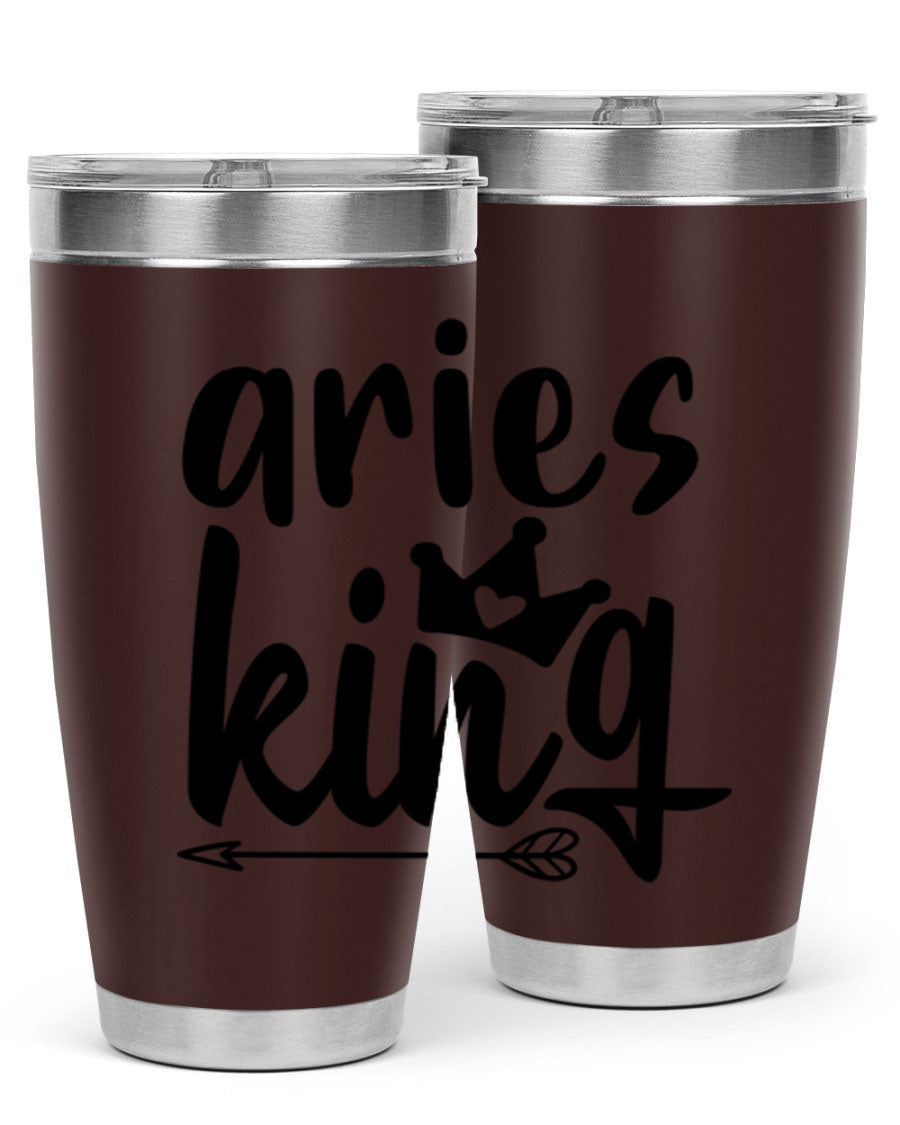 Aries King 108# Tumbler, a stylish 20oz double wall vacuum stainless steel tumbler with a copper lining and a drink-thru lid.