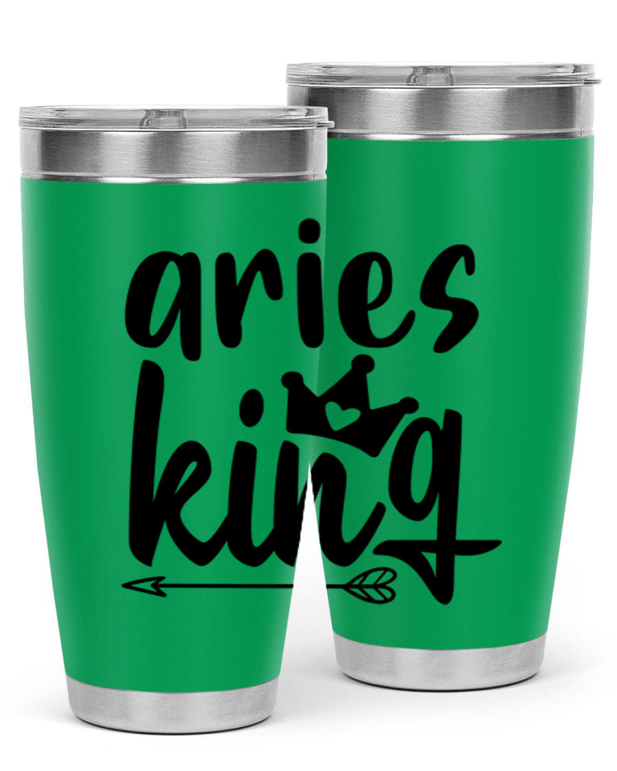 Aries King 108# Tumbler, a stylish 20oz double wall vacuum stainless steel tumbler with a copper lining and a drink-thru lid.