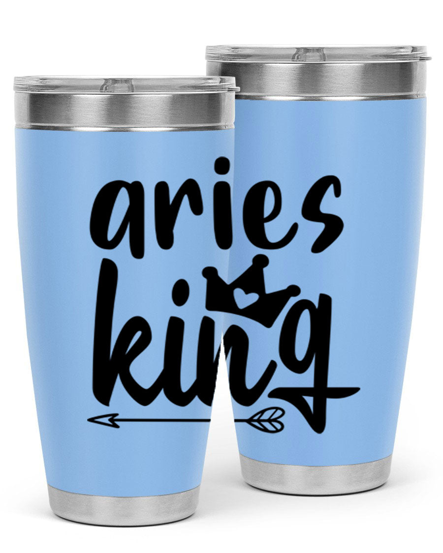 Aries King 108# Tumbler, a stylish 20oz double wall vacuum stainless steel tumbler with a copper lining and a drink-thru lid.