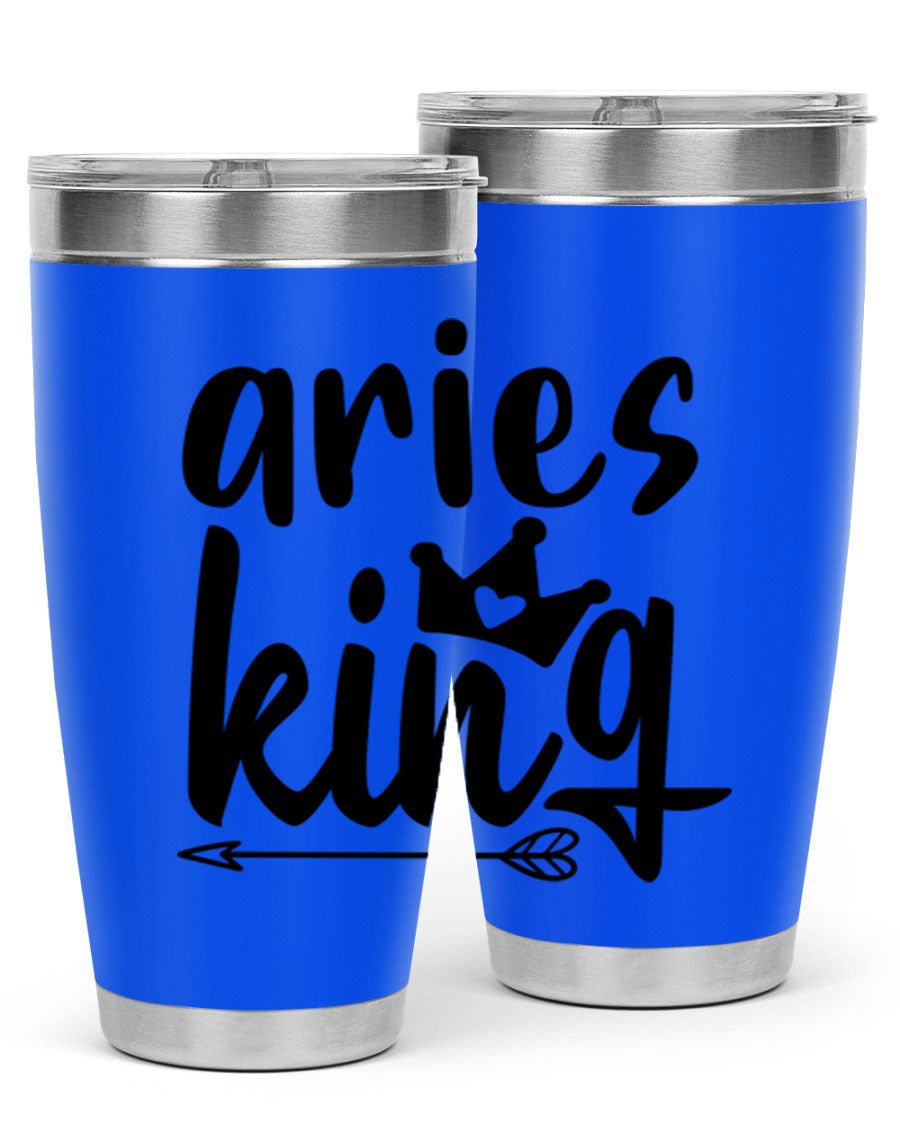 Aries King 108# Tumbler, a stylish 20oz double wall vacuum stainless steel tumbler with a copper lining and a drink-thru lid.