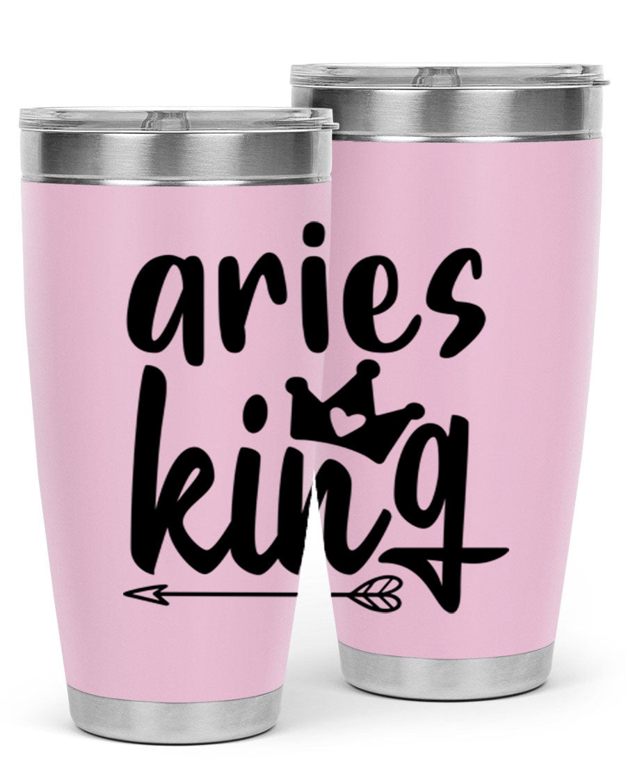 Aries King 108# Tumbler, a stylish 20oz double wall vacuum stainless steel tumbler with a copper lining and a drink-thru lid.