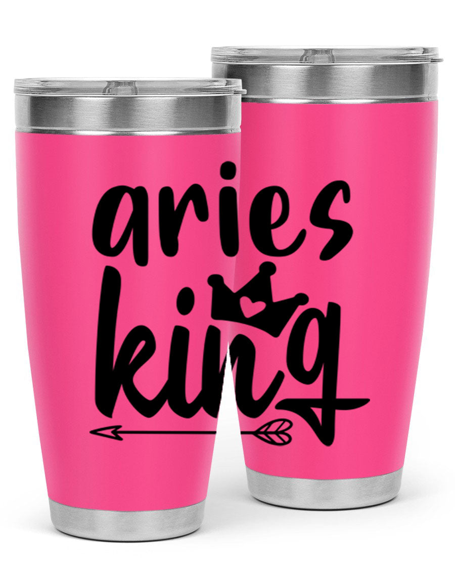 Aries King 108# Tumbler, a stylish 20oz double wall vacuum stainless steel tumbler with a copper lining and a drink-thru lid.