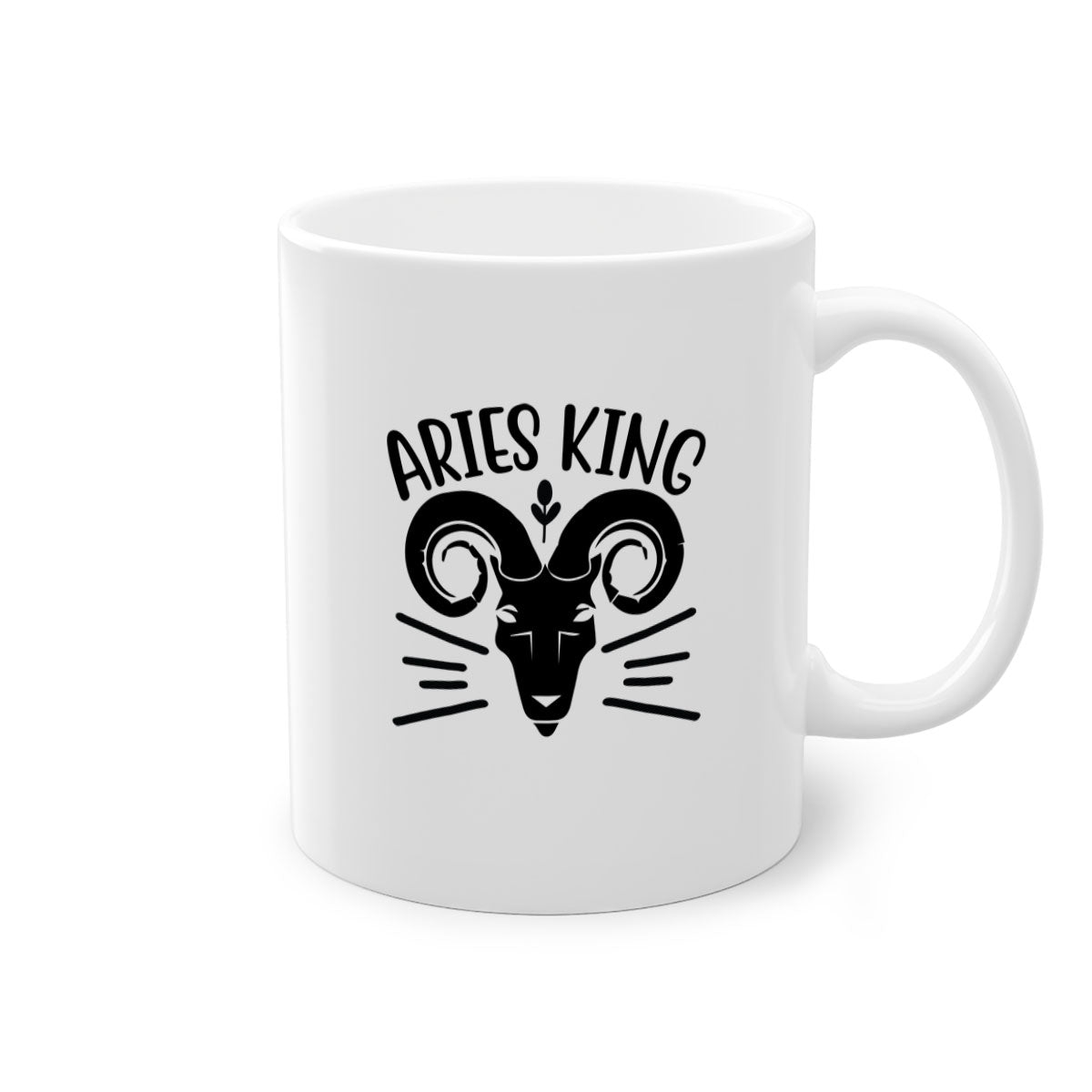 Aries king 109# Mug featuring a two-tone design with a colored handle and interior, available in five colors, showcasing a glossy finish.