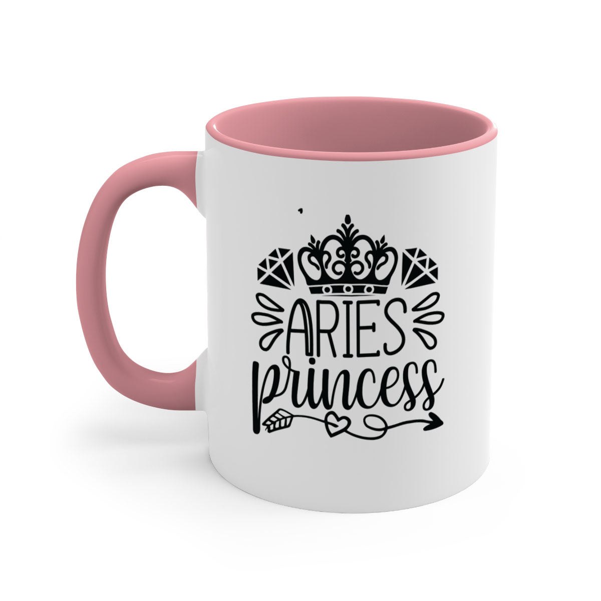 Aries princess 114# Mug featuring a two-tone design with a colored handle and interior, available in multiple colors and sizes.