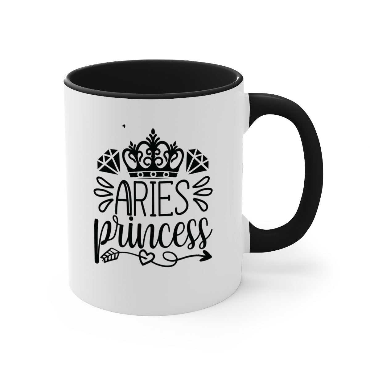 Aries princess 114# Mug featuring a two-tone design with a colored handle and interior, available in multiple colors and sizes.