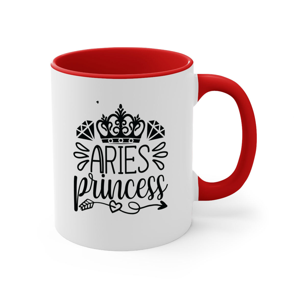 Aries princess 114# Mug featuring a two-tone design with a colored handle and interior, available in multiple colors and sizes.