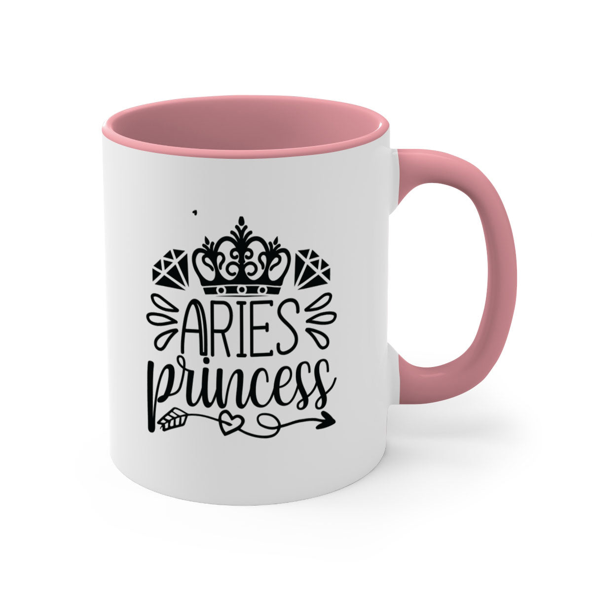 Aries princess 114# Mug featuring a two-tone design with a colored handle and interior, available in multiple colors and sizes.