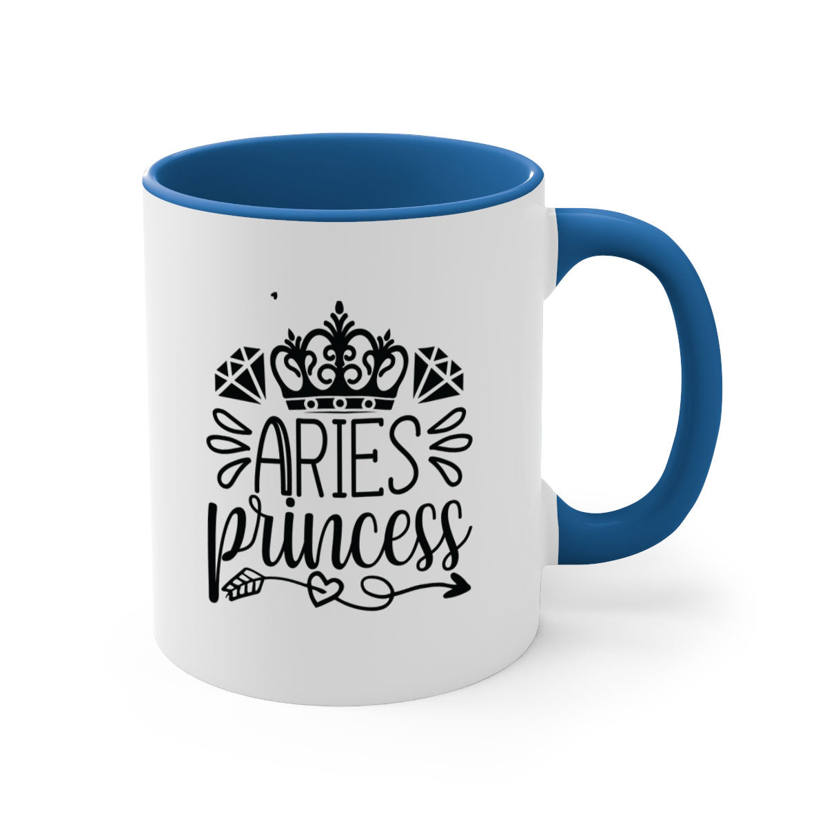 Aries princess 114# Mug featuring a two-tone design with a colored handle and interior, available in multiple colors and sizes.