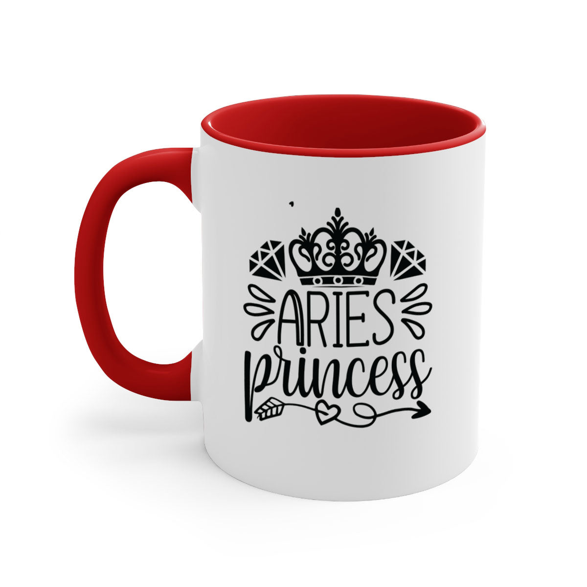 Aries princess 114# Mug featuring a two-tone design with a colored handle and interior, available in multiple colors and sizes.