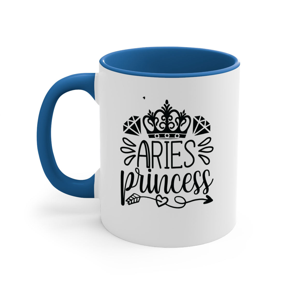 Aries princess 114# Mug featuring a two-tone design with a colored handle and interior, available in multiple colors and sizes.