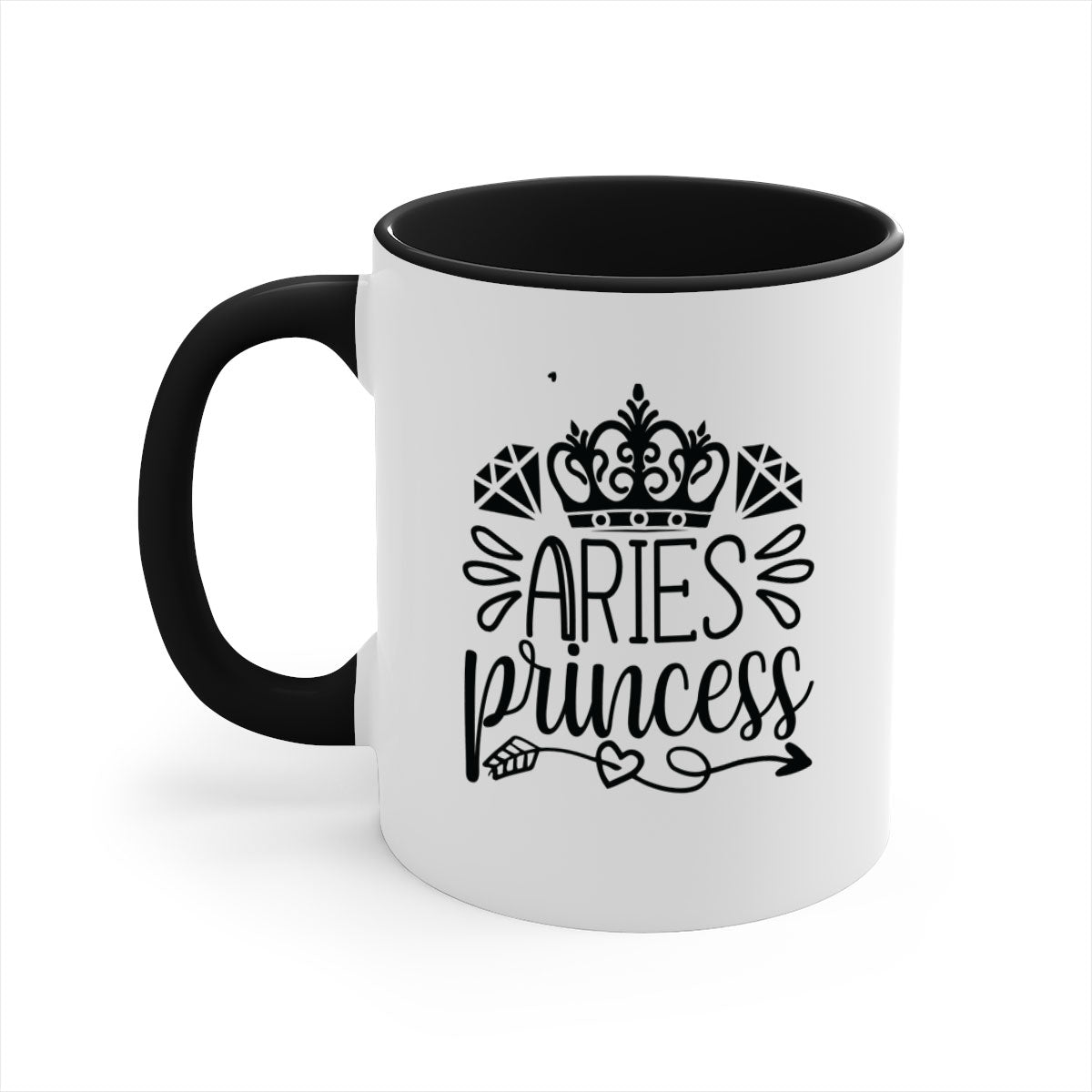 Aries princess 114# Mug featuring a two-tone design with a colored handle and interior, available in multiple colors and sizes.