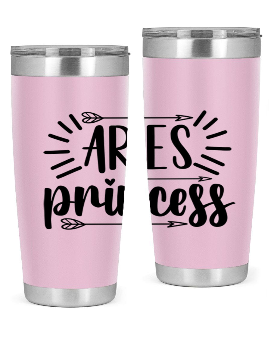 Aries Princess 115# Tumbler, a stylish 20oz stainless steel drinkware with a vibrant design, perfect for keeping beverages hot or cold.