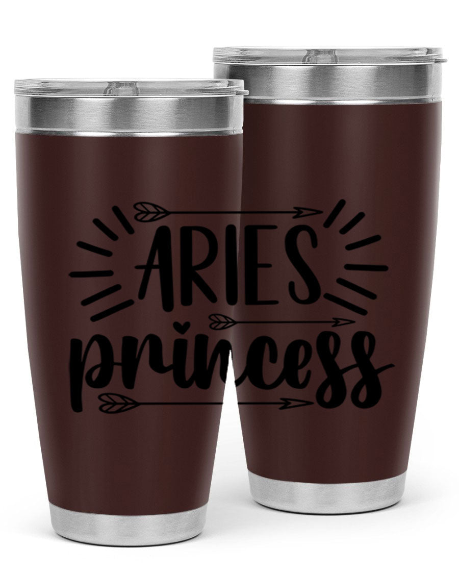 Aries Princess 115# Tumbler, a stylish 20oz stainless steel drinkware with a vibrant design, perfect for keeping beverages hot or cold.