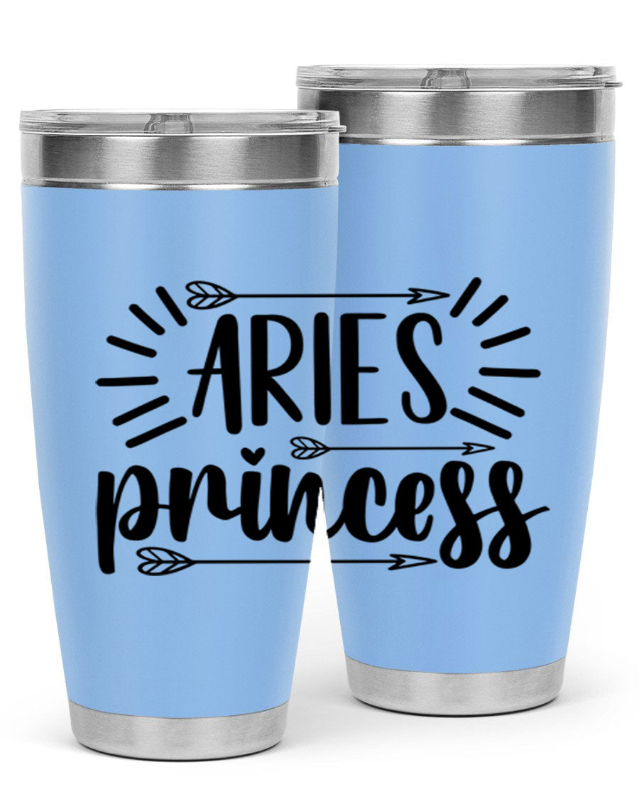 Aries Princess 115# Tumbler, a stylish 20oz stainless steel drinkware with a vibrant design, perfect for keeping beverages hot or cold.