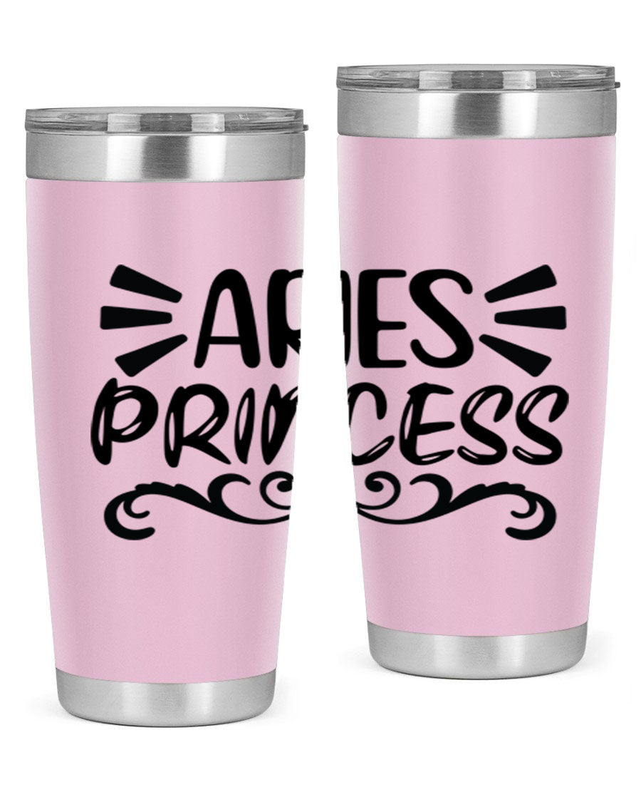 Aries Princess 117# 20oz Tumbler featuring double wall vacuum insulation and a stylish design, perfect for hot and cold beverages.