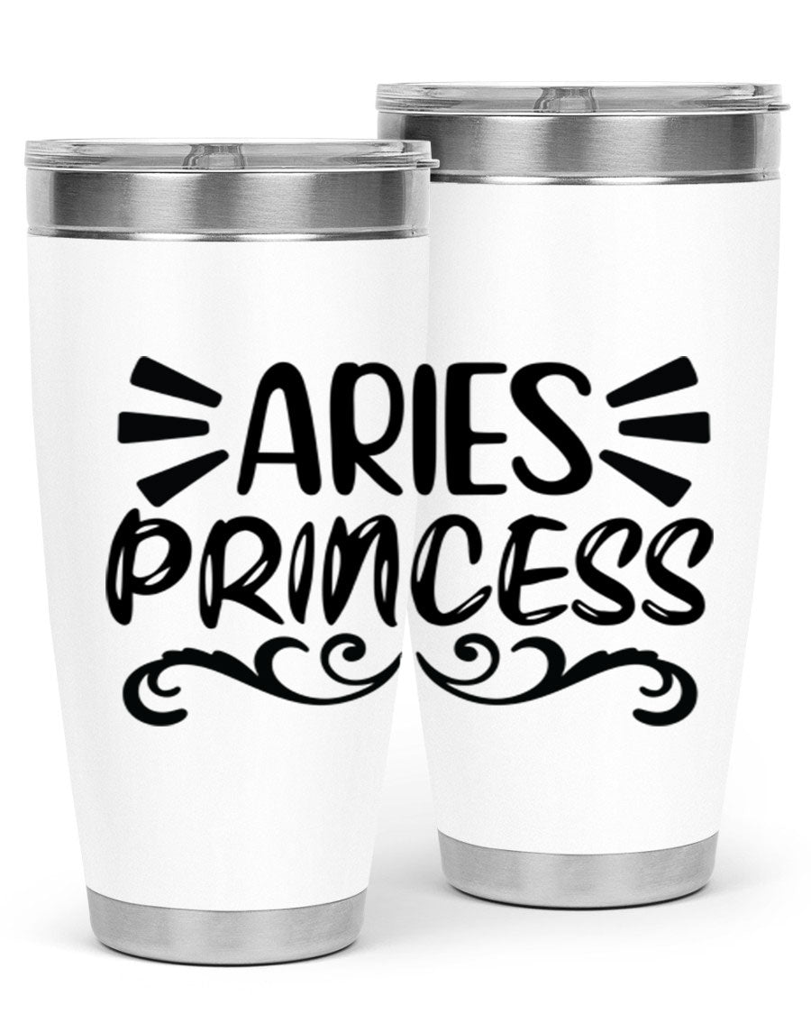 Aries Princess 117# 20oz Tumbler featuring double wall vacuum insulation and a stylish design, perfect for hot and cold beverages.