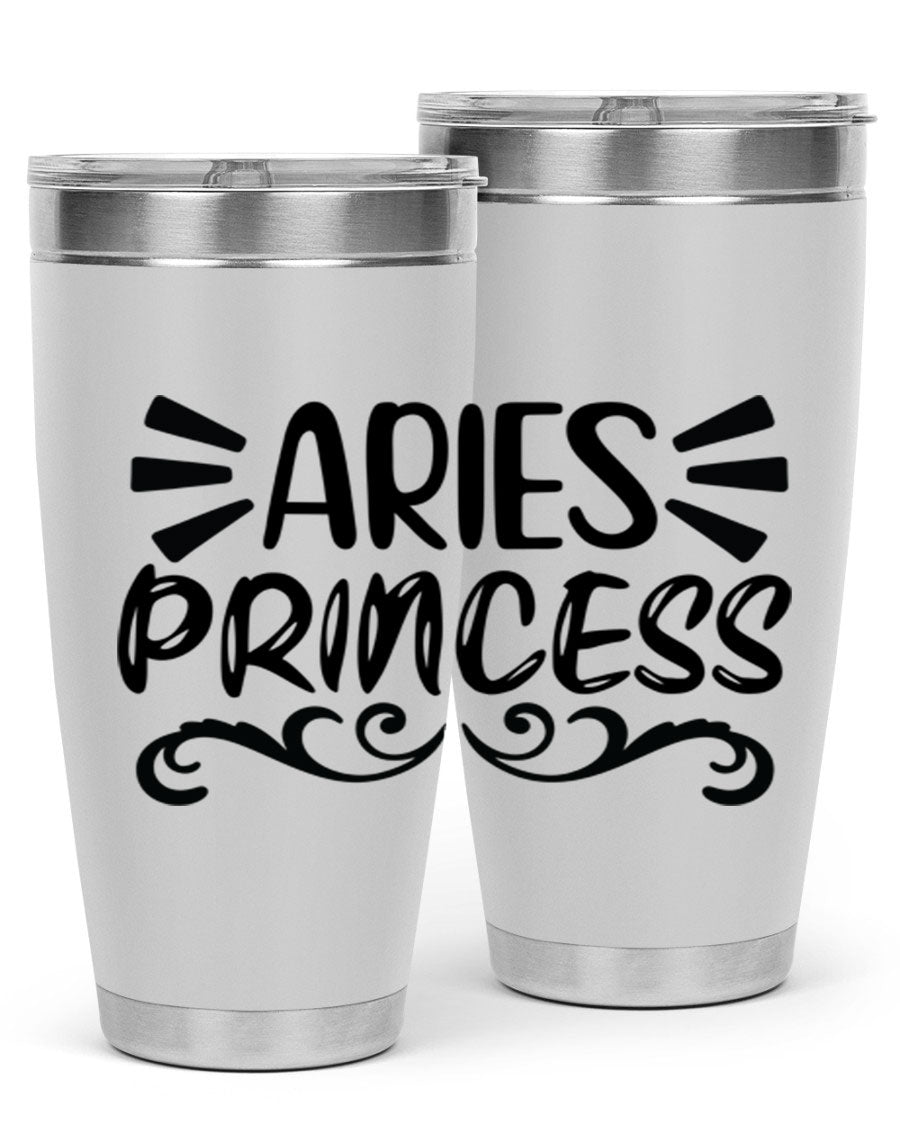 Aries Princess 117# 20oz Tumbler featuring double wall vacuum insulation and a stylish design, perfect for hot and cold beverages.