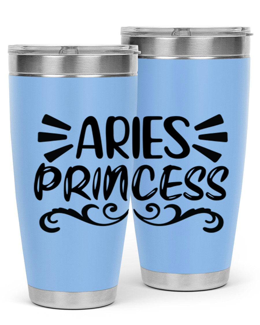 Aries Princess 117# 20oz Tumbler featuring double wall vacuum insulation and a stylish design, perfect for hot and cold beverages.