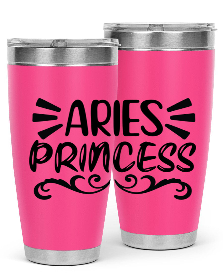 Aries Princess 117# 20oz Tumbler featuring double wall vacuum insulation and a stylish design, perfect for hot and cold beverages.