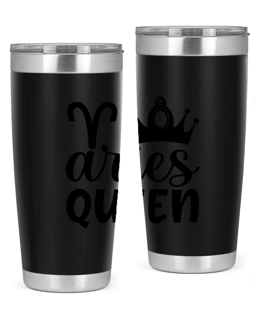 Aries Queen 118# Tumbler in stainless steel with a stylish design, perfect for hot and cold beverages.