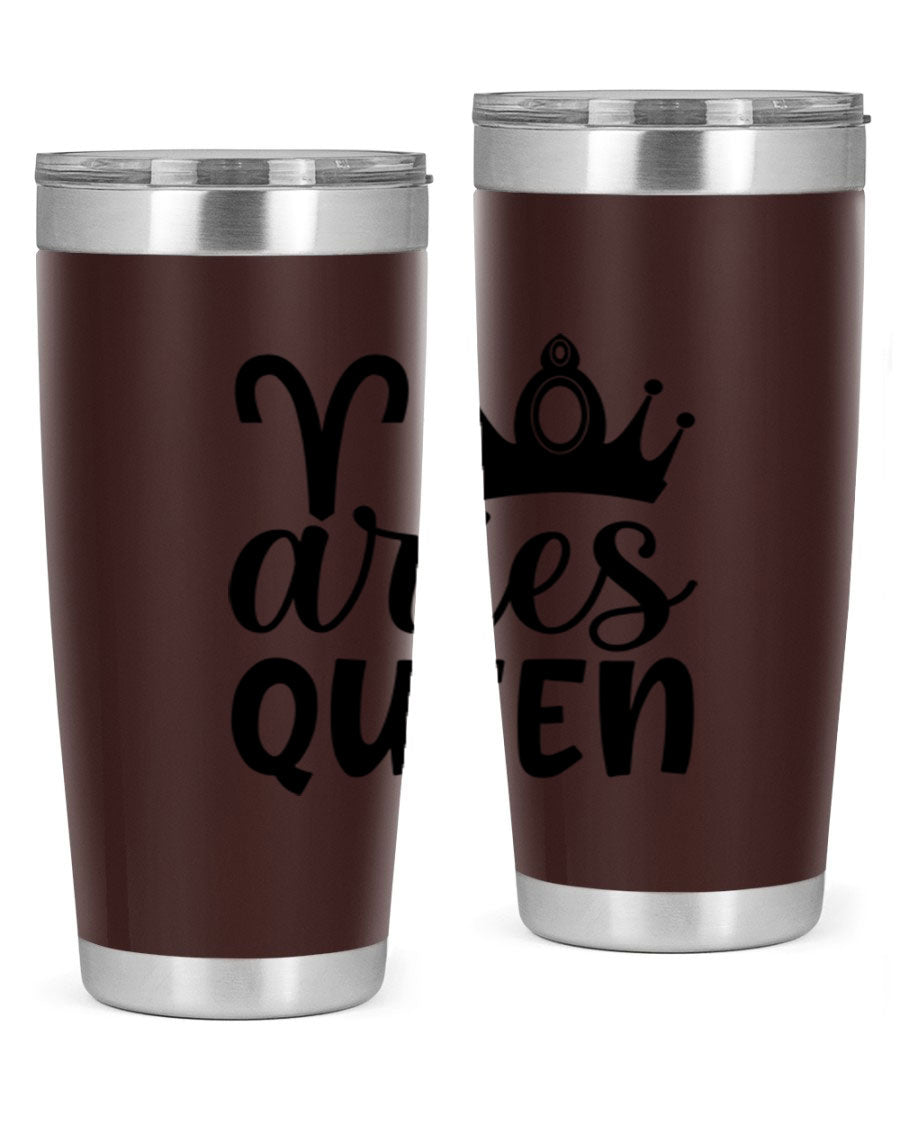 Aries Queen 118# Tumbler in stainless steel with a stylish design, perfect for hot and cold beverages.