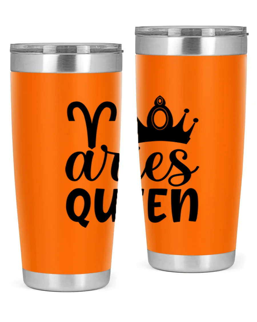 Aries Queen 118# Tumbler in stainless steel with a stylish design, perfect for hot and cold beverages.