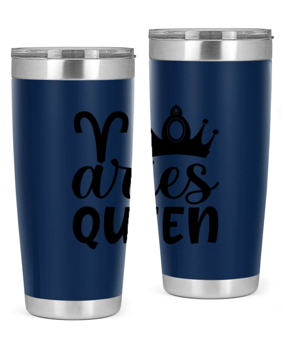 Aries Queen 118# Tumbler in stainless steel with a stylish design, perfect for hot and cold beverages.