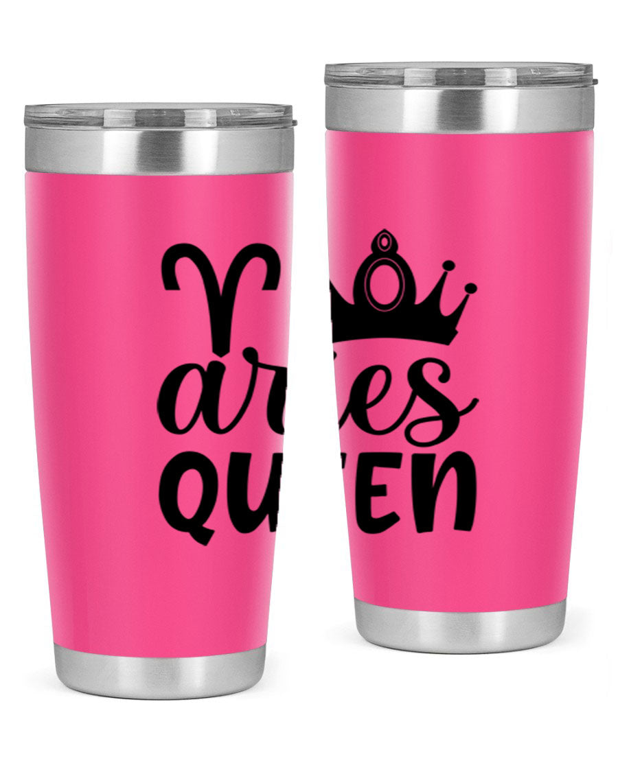 Aries Queen 118# Tumbler in stainless steel with a stylish design, perfect for hot and cold beverages.