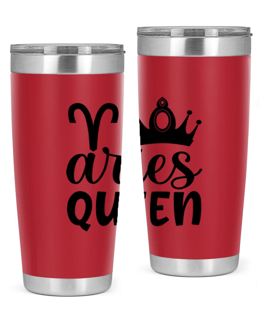 Aries Queen 118# Tumbler in stainless steel with a stylish design, perfect for hot and cold beverages.