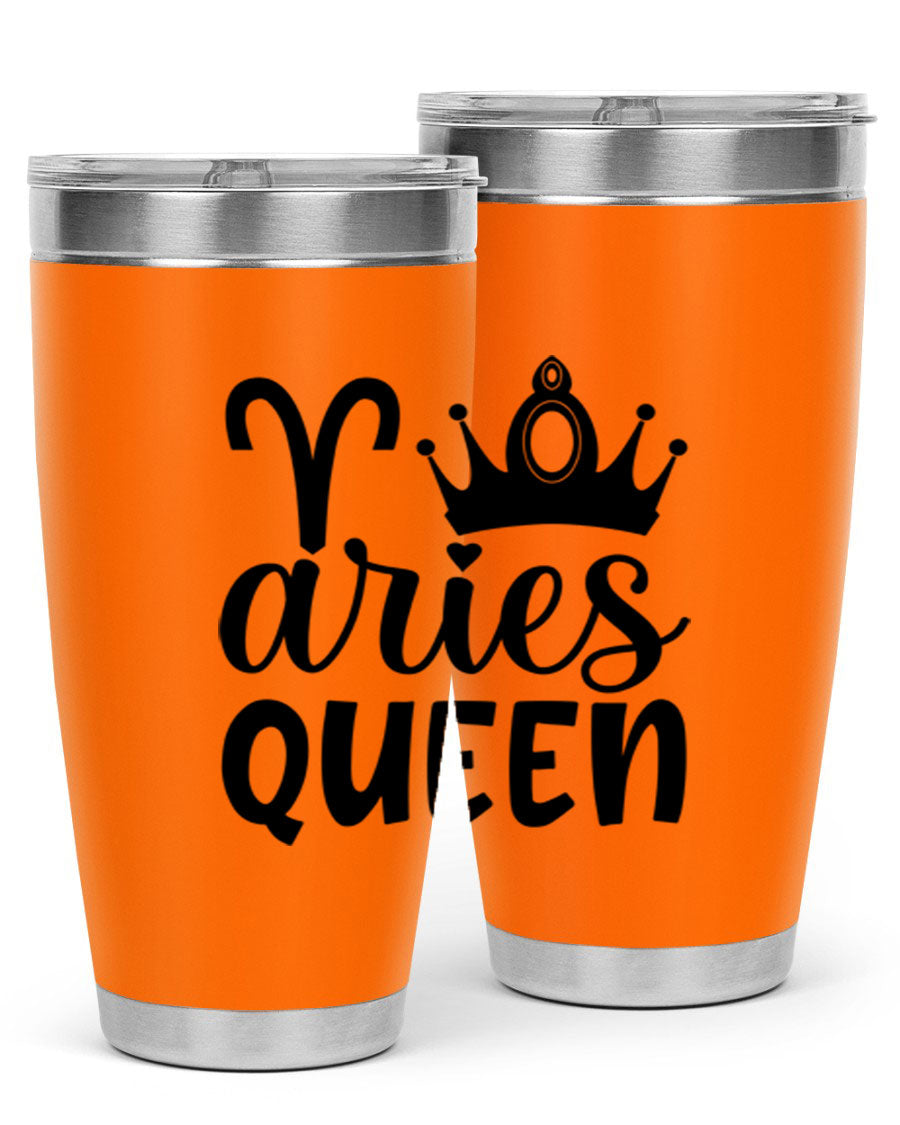 Aries Queen 118# Tumbler in stainless steel with a stylish design, perfect for hot and cold beverages.